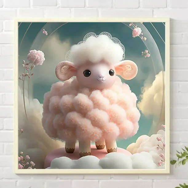 Cuadros Decorativos Kit de pintura por números DIY ovejas mano aceite arte  imagen artesanía hogar pa Wdftyju embutido en tela | Walmart en línea