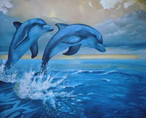 Cuadro de delfines - Imagui
