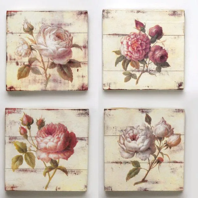Cuadros flores, madera patina | Marcos | Pinterest | Decoupage ...