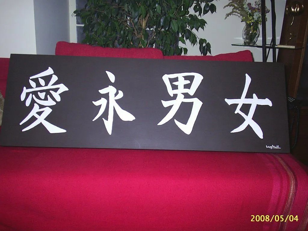 cuadros de letras chinas (2) | Aprender manualidades es facilisimo.