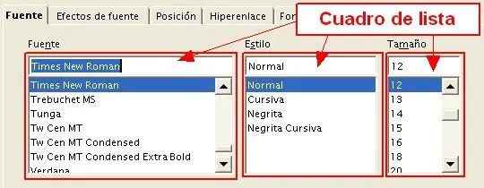 Los Cuadros de lista | Procesador de Textos en la enseñanza Los Cuadros de lista | Procesador de Textos en la enseñanza