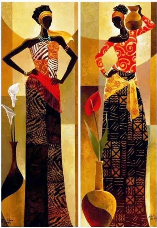 Pinturas Temáticas : Dibujos Étnicos Africanos Cuadros