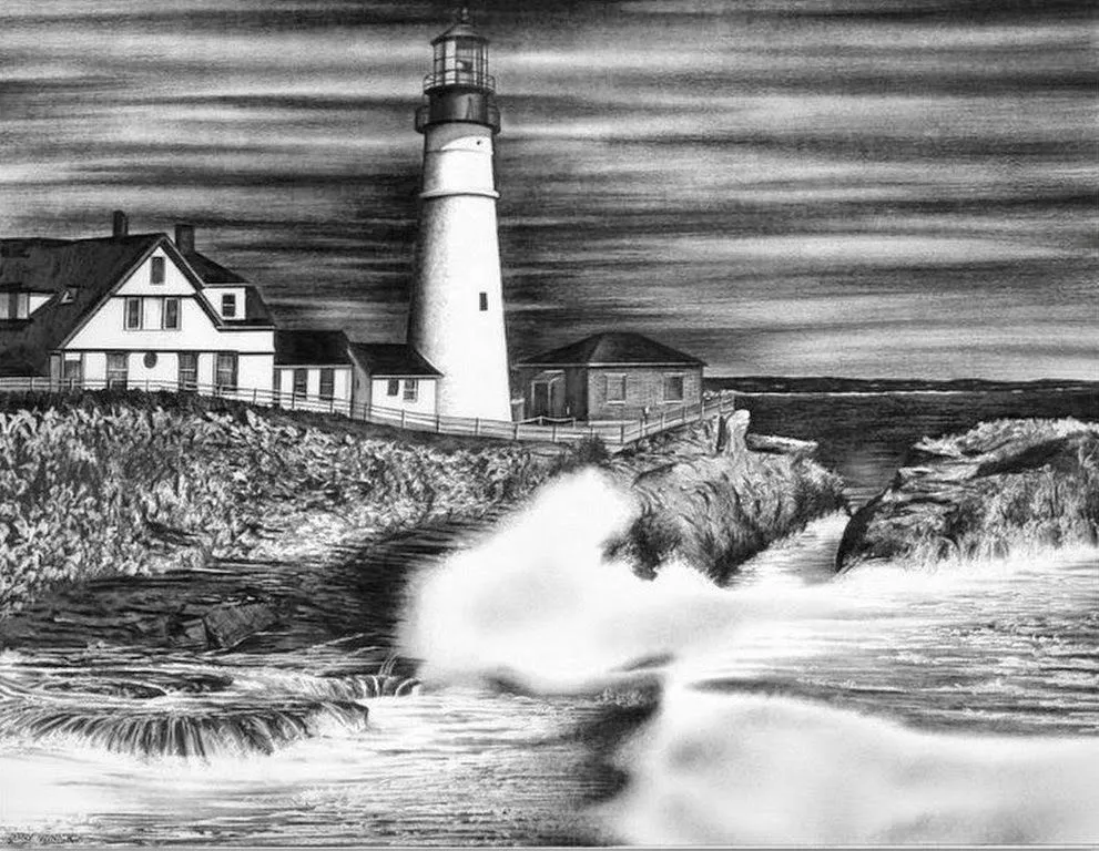 Cuadros Modernos Pinturas y Dibujos : Dibujos de Paisajes a lápiz Cuadros Modernos Pinturas y Dibujos : Dibujos de Paisajes a lápiz