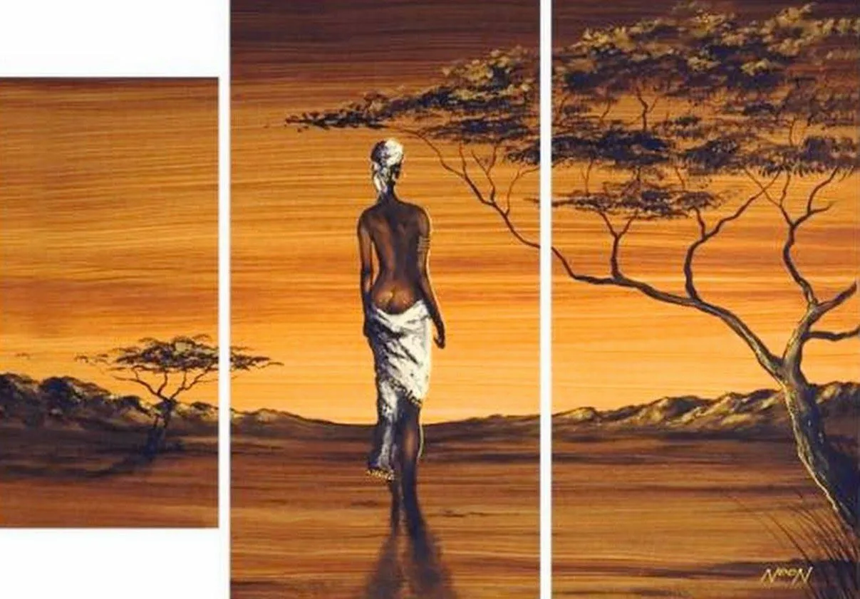 Cuadros de Paisajes Africanos, Pinturas Modernas Decorativas ...