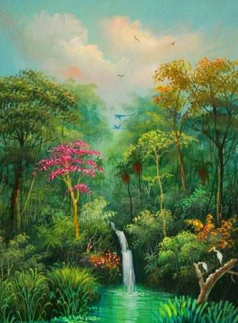 Paisajes y Bodegones al Óleo: Paisajes con aves pintados en óleo Paisajes y Bodegones al Óleo: Paisajes con aves pintados en óleo