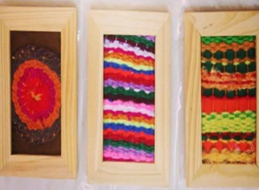 Cuadros de tela reciclada y tapices tejidos | El blog de trapillo.com