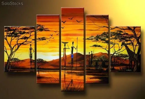 cuadros-tripticos-al-oleo-bodegones-paisajes-abstractos-africanas ...