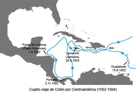 Cuarto viaje de Colón al Nuevo Mundo: primera expedición por ...