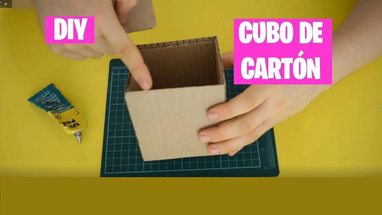 cómo hacer un cubo de cartón - YouTube