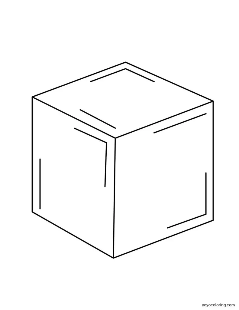 Cubo Para Colorear ᗎ Plantilla De Pintura Imprimible