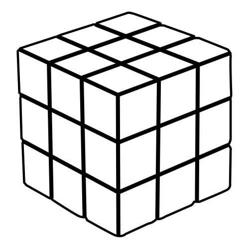 Imagen para colorear de un cubo - Imagui
