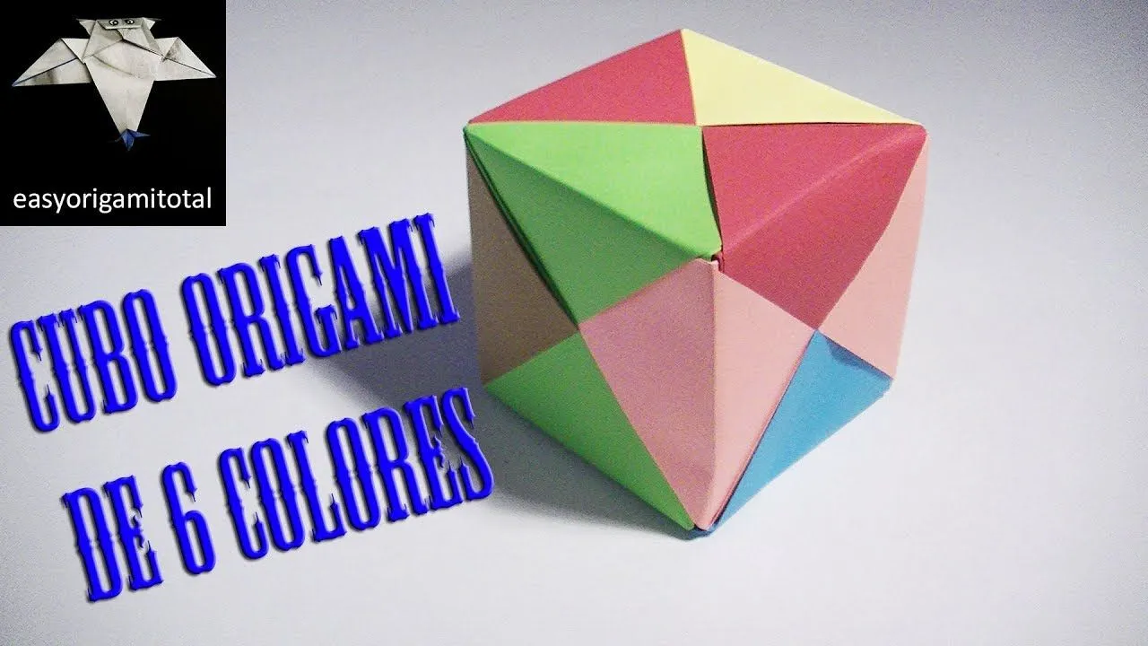 Como hacer un cubo modular origami de 6 colores, cubo modular de papel -  YouTube