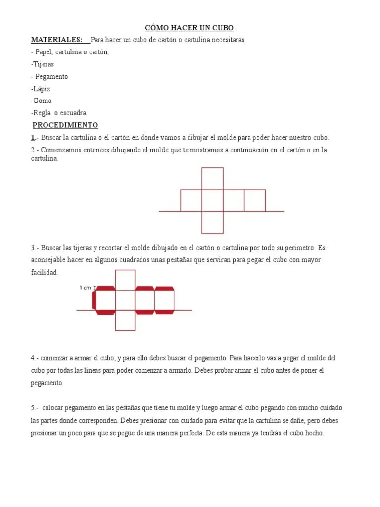 Cómo Hacer Un Cubo | PDF