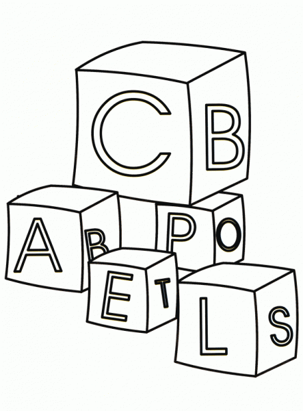 cubos-letras | Dibujos y juegos, para pintar y colorear