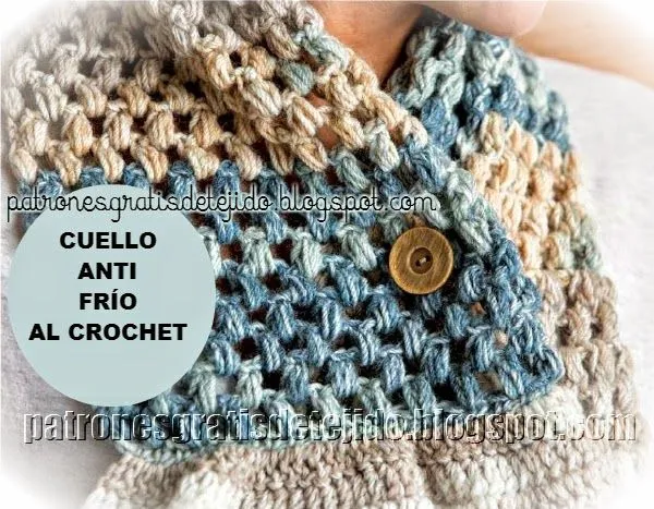 Cuello anti frío al crochet | Crochet y Dos agujas