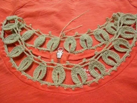 Cuello de Blusa tejido Crochet - YouTube
