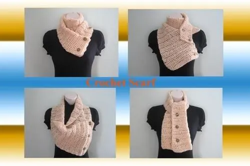 Cuello bufanda a crochet | bufandas | Pinterest | Crochet