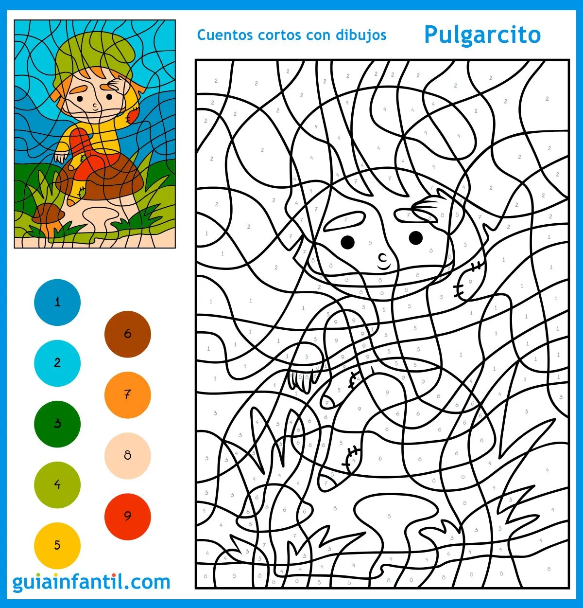 9 cuentos cortos con dibujos e ilustraciones para colorear con niños