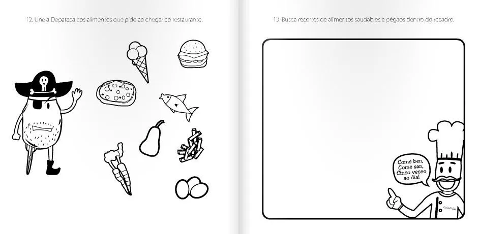 Cuentos en el desván: Álbum ilustrado sobre alimentación saludable