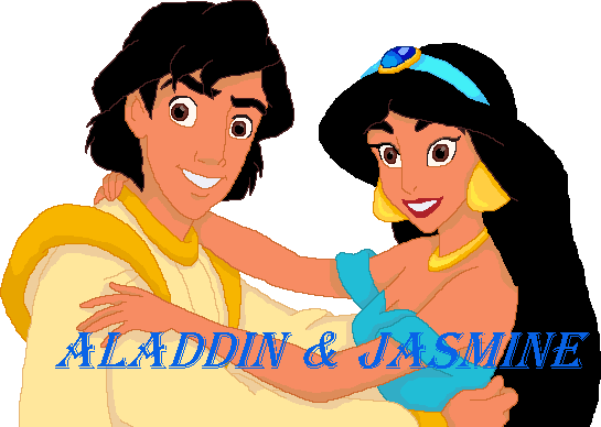 Cuentos infantiles: Aladdin y Jasmine para colorear. Dibujos para ...