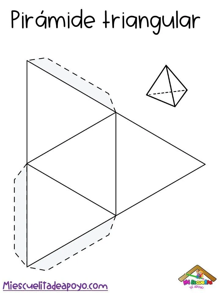 Cuerpos geométricos para armar PDF | Cuerpos geometricos para armar,  Piramide triangular, Actividades de geometría