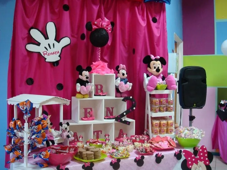 Minnie mouse, mesa de cumpleaños | buffet candy/treats/snack ideas ...