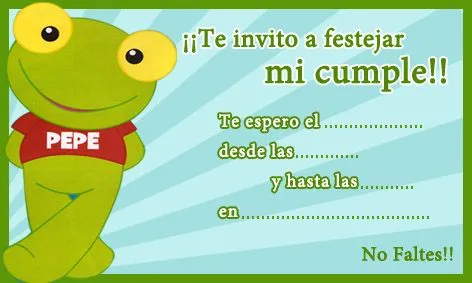 Tarjeta de cumpleaños de Sapo Pepe para imprimir - Fiestas infantiles