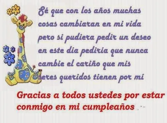 cumpleanos, agradecimientos on Pinterest | Amigos, Happy Birthday ...