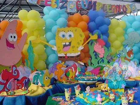 Decoración fiesta infantil: Bob Esponja