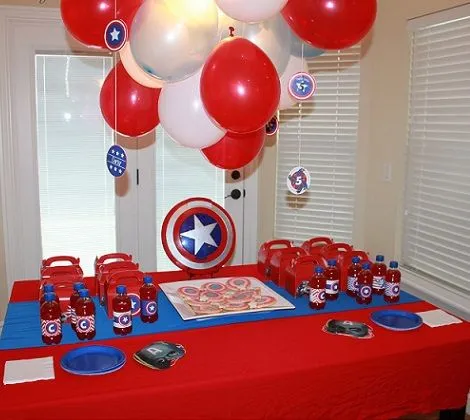 Fiesta de cumpleaños del Capitán América ideas caseras