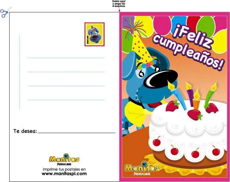 Tarjetas de feliz cumpleaños para imprimir para niños - Imagui