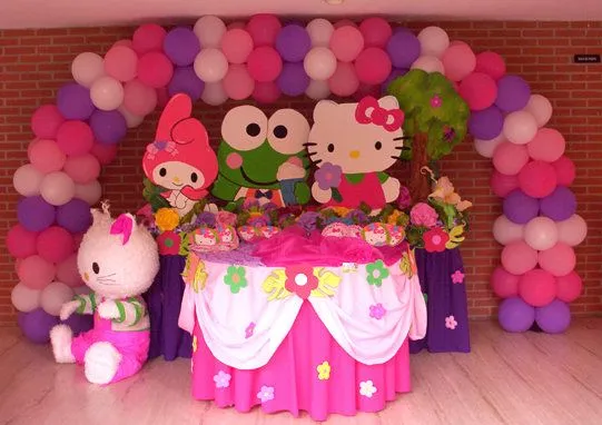 Decoración de fiesta infantil de la Hello Kitty - Imagui