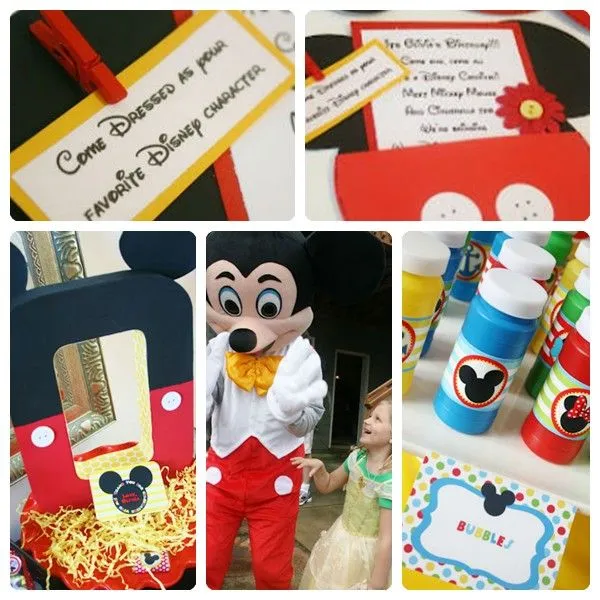 Canastas para cumpleaños de Mickey Mouse - Imagui