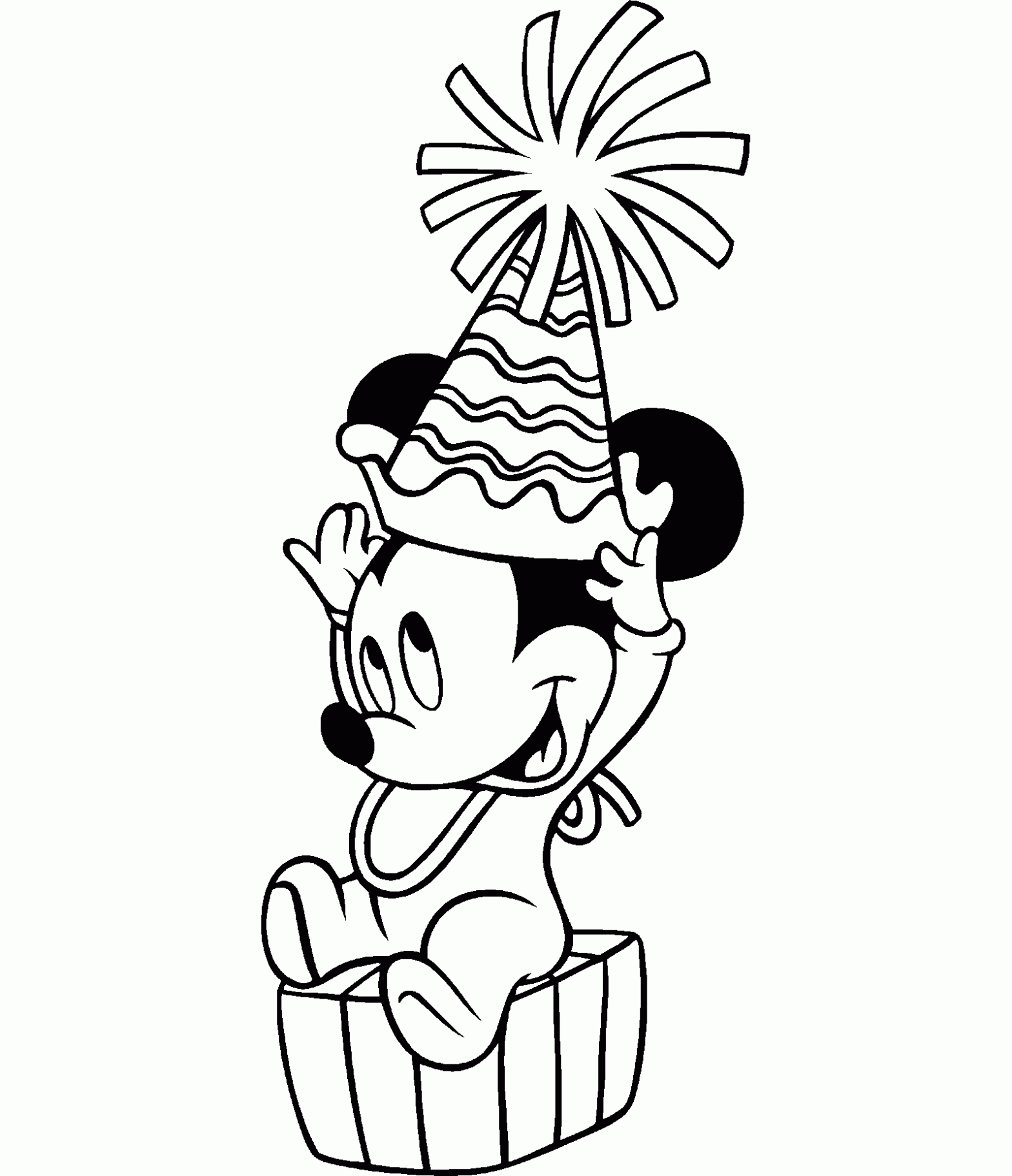 Dibujo de Cumpleaños de Mickey para colorear. Dibujos infantiles de ... Dibujo de Cumpleaños de Mickey para colorear. Dibujos infantiles de ...