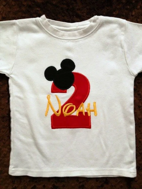 Cumpleaños Mickey Mouse camiseta personalizada por Freshvintageshop