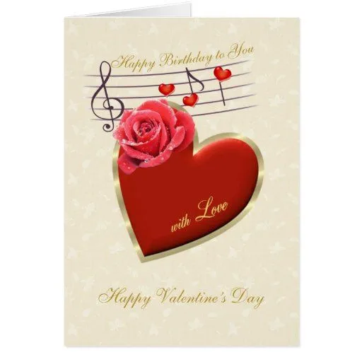 Cumpleaños, el día de San Valentín - música, coraz Felicitacion ...