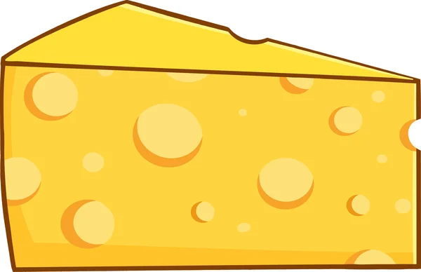 Cuña de dibujos animados de queso — Vector stock © HitToon #61064953