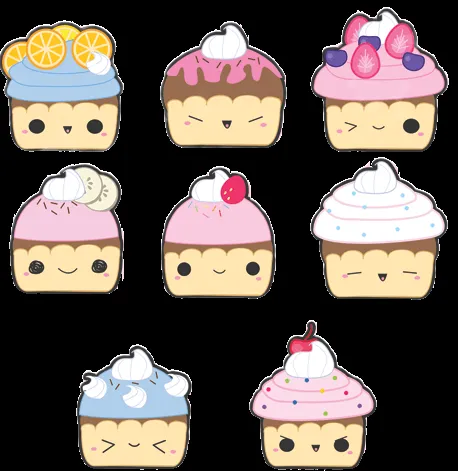 Cupcakes animados para colorear - Imagui