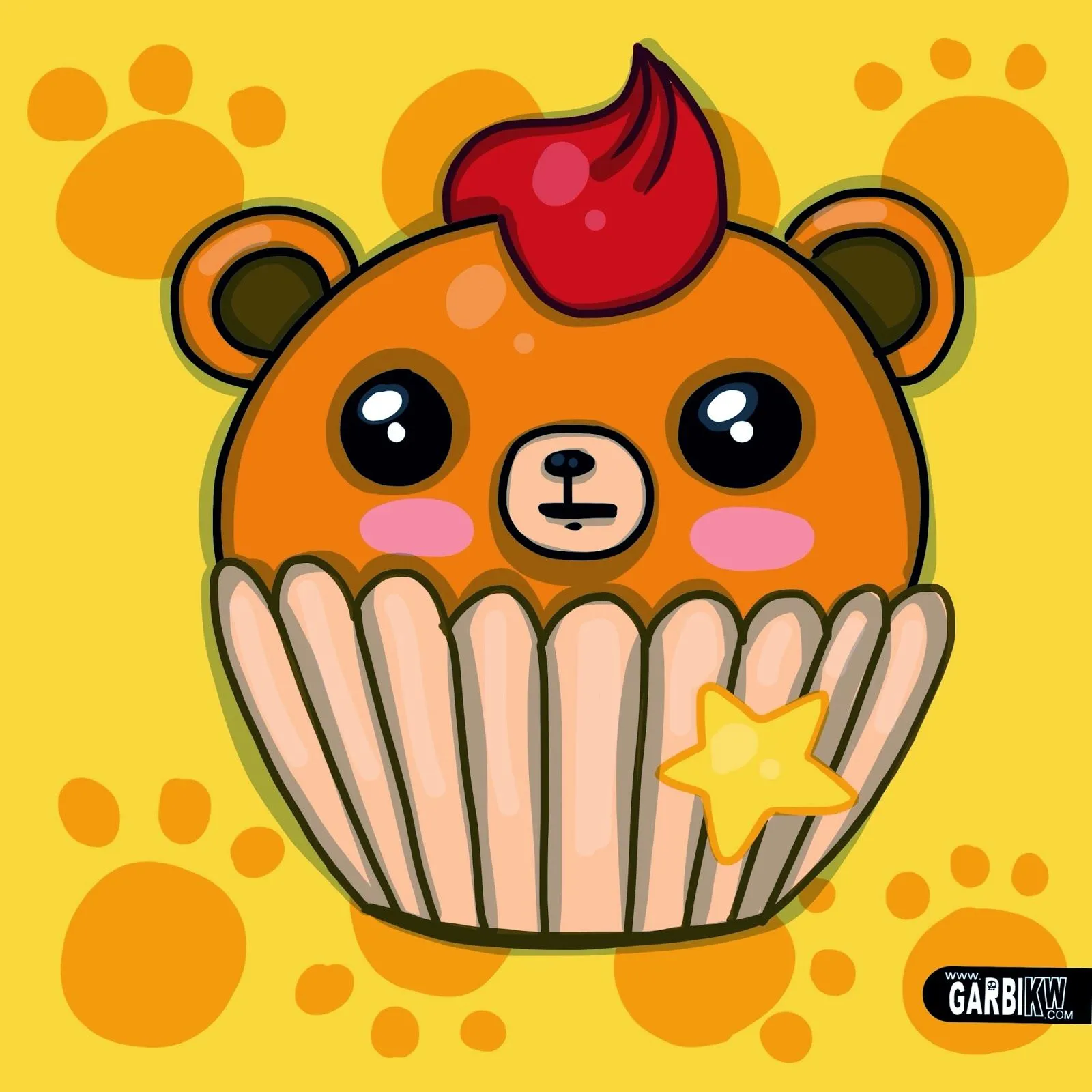 Cupcake en forma de oso de peluche - Cómo dibujar Kawaii by Garbi ... Cupcake en forma de oso de peluche - Cómo dibujar Kawaii by Garbi ...