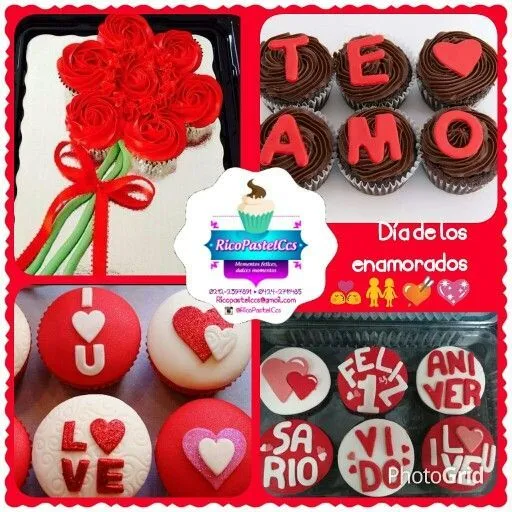 Cupcakes para aniversario y día de los enamorados. | Aniversario ...