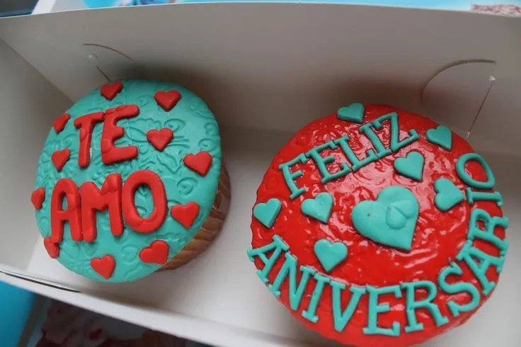 Cupcakes de aniversario ¡Viva el amor! | Nuestras creaciones <3 ...