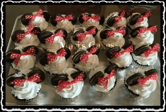 Cupcakes de Chocolate en forma de Minnie Mouse | Mari's Cakes