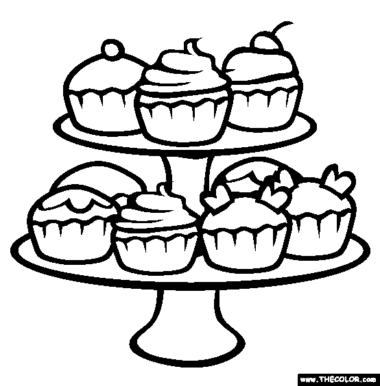 Cupcakes Coloring Page | Muffins - Cupcakes - Cakepops | Pinterest