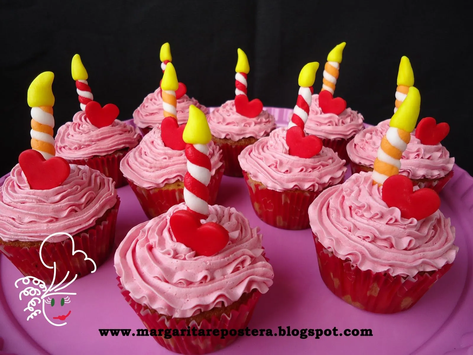 Cupcakes de cumpleaños | margarita repostera Cupcakes de cumpleaños | margarita repostera