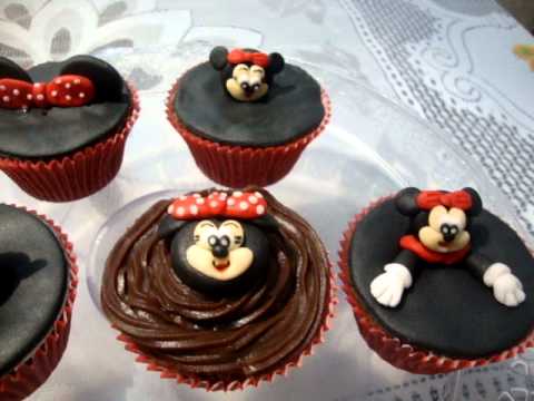Cupcakes decorados com a Minie - YouTube