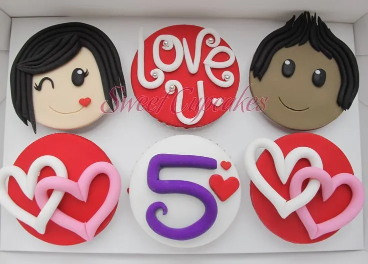 cupcakes dia de los enamorados fondant - Buscar con Google | Día ...