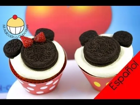 Cómo Hacer Cupcakes de Mickey y Minnie Mouse! Un Tutorial Práctico ...