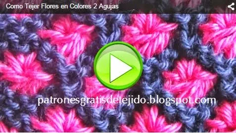 CURSO GRATIS TEJIDO DOS AGUJAS: Punto Flores en Colores | Crochet ...