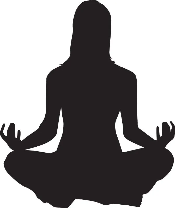 Silueta-deportista-Mujer-practicando-yoga