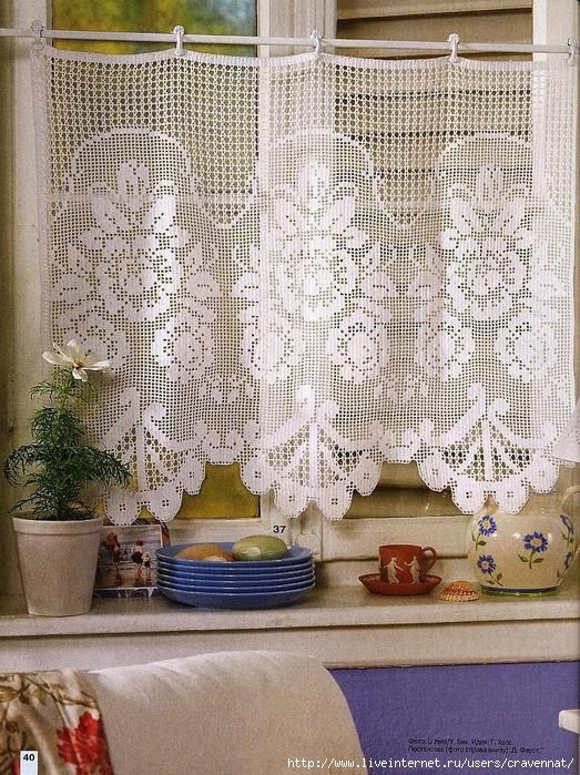 curtains on Pinterest | Filet Crochet, Picasa and Crochet Curtains